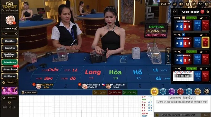 Game Rồng Hổ còn được biết đến là Dragon & Tiger